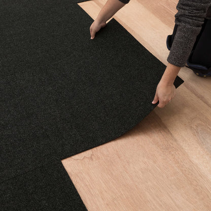 Mohawk Home 24" x 24" Indoor/Outdoor 0.25" Pile Height, Peel and Stick Carpet Tile, Grey Polyester, (15 Tiles) (60 sqft/Box)