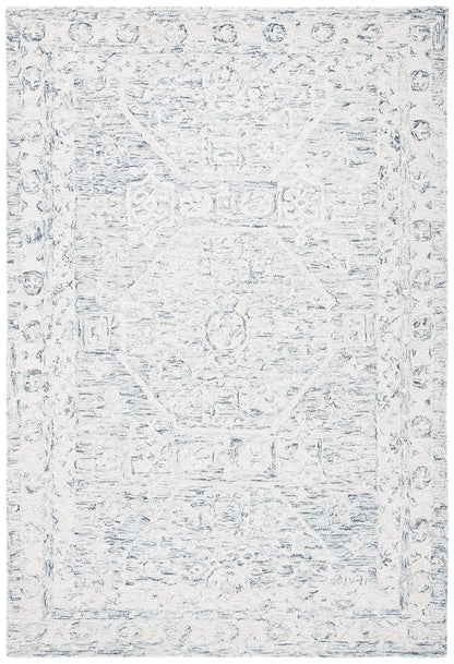 SAFAVIEH Micro-Loop Collection Area Rug - 9' x 12', Charcoal & Ivory, Handmade Wool, Ideal for High Traffic Areas in Living Room, Bedroom (MLP524H)
