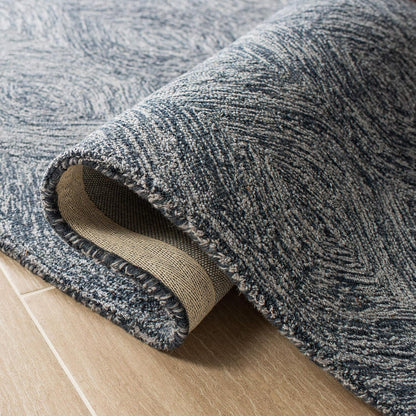 SAFAVIEH Area Rug 8x10 - Micro-Loop Collection - Large - Grey & Ivory, Handmade Wool, Ideal for Living Room, Bedroom, Office, Dining Space (MLP615F)