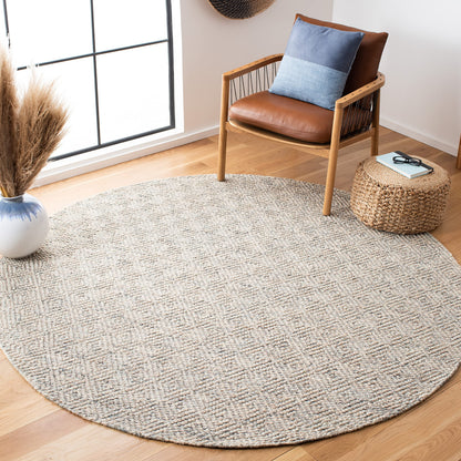 SAFAVIEH Natura Wool Area Rug 8'x10', Ivory & Light Grey NAT503A