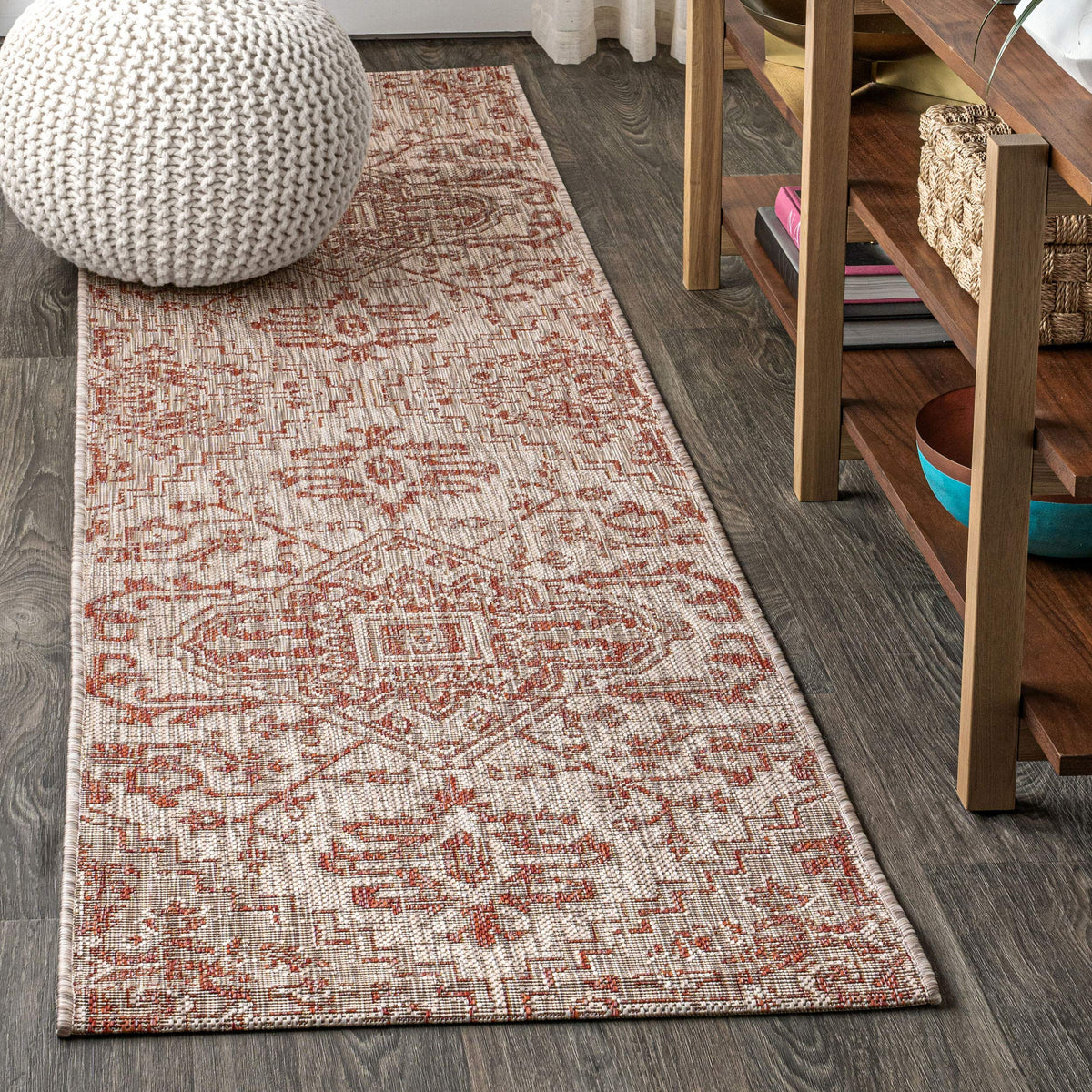 JONATHAN Y Boho Medallion Indoor Outdoor Area Rug 8X10 Black/Gray, Estrella Textured Weave for Backyard, Patio, Porch, Easy-Cleaning, High Traffic, Pet-Friendly, Non-Shedding (SMB105D-8)