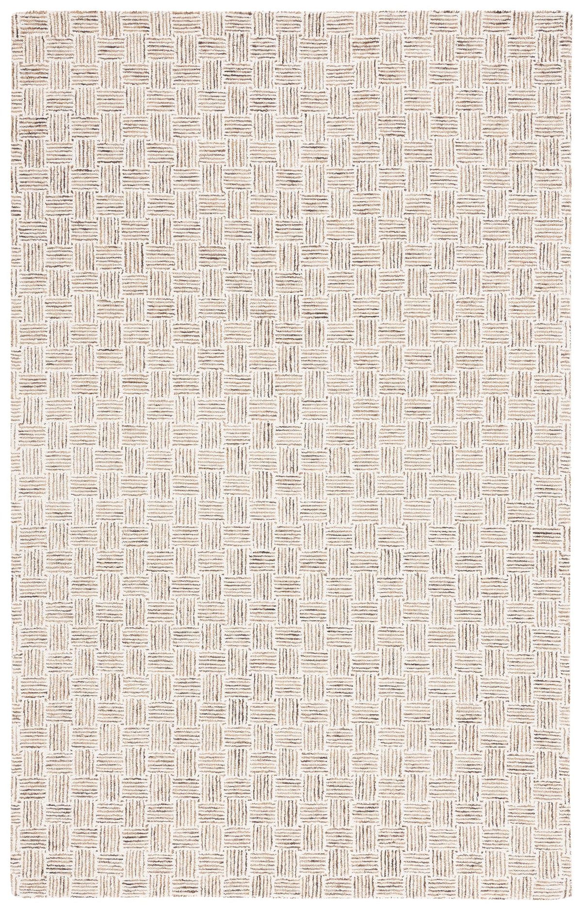 SAFAVIEH Micro-Loop Collection Area Rug - 5' Square, Light Grey & Ivory, Handmade Wool, Ideal for High Traffic Areas in Living Room, Bedroom (MLP537F)