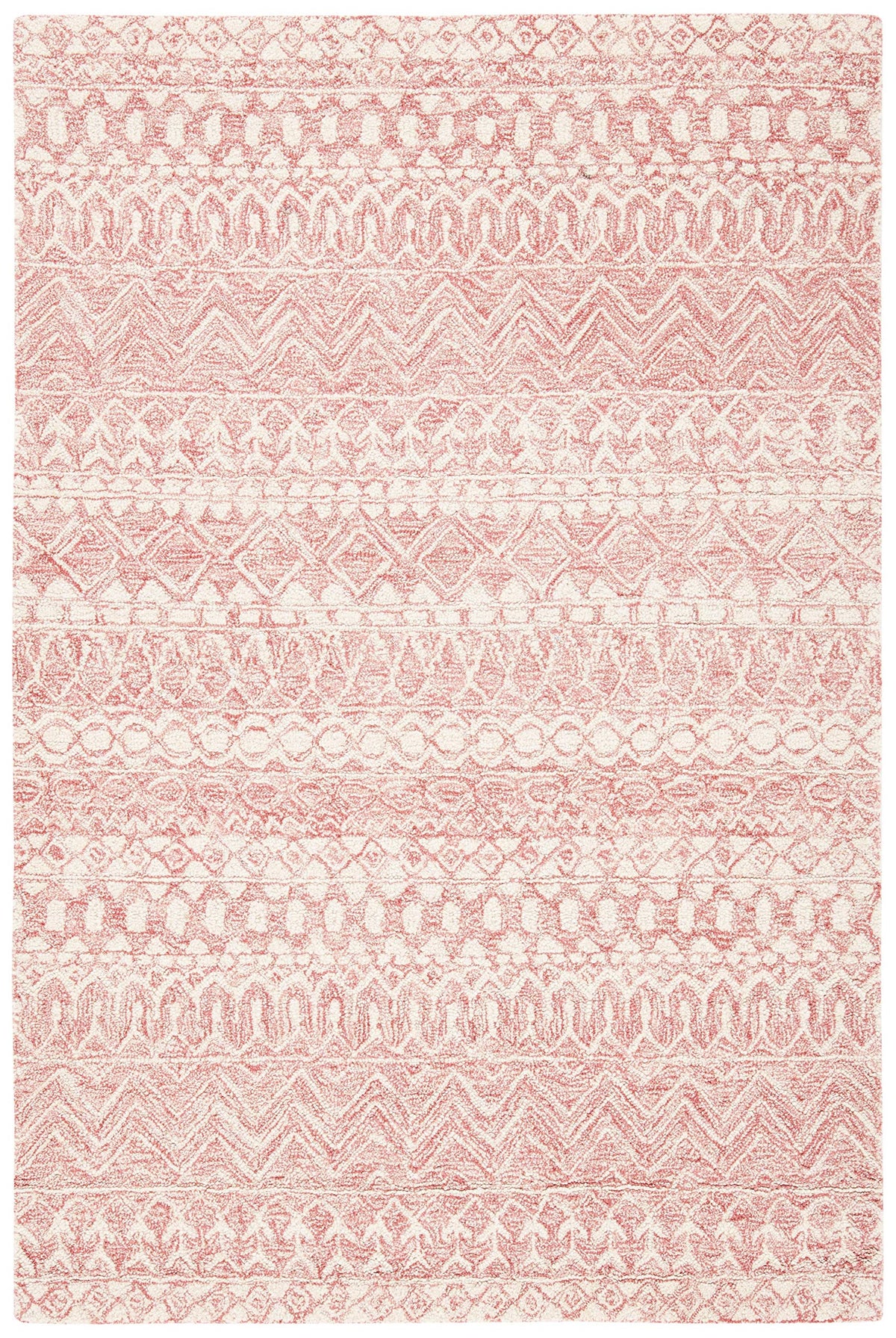 SAFAVIEH Micro-Loop Collection Accent Rug - 2'6" x 4', Blue & Ivory, Handmade Moroccan Boho Tribal Wool, Ideal for High Traffic Areas in Entryway, Living Room, Bedroom (MLP502M)