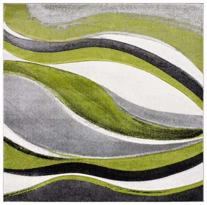 SAFAVIEH Hollywood Area Rug 10'6"x14', Modern Grey & Blue HLW766F