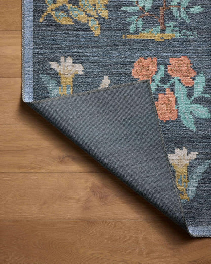 Loloi Rifle Paper Co Rosa Navy 7'-6" x 9'-6" Area Rug