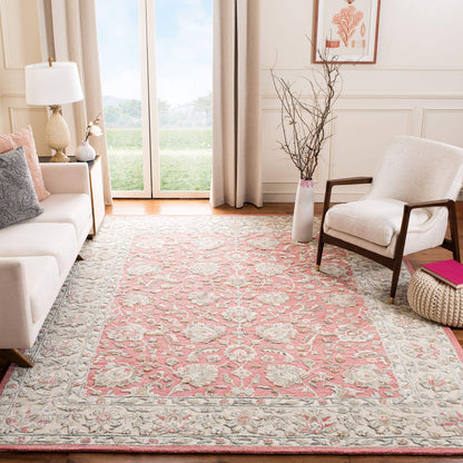 SAFAVIEH Glamour Collection 9' x 12' Ivory/Grey GLM628A Handmade Premium Wool Area Rug