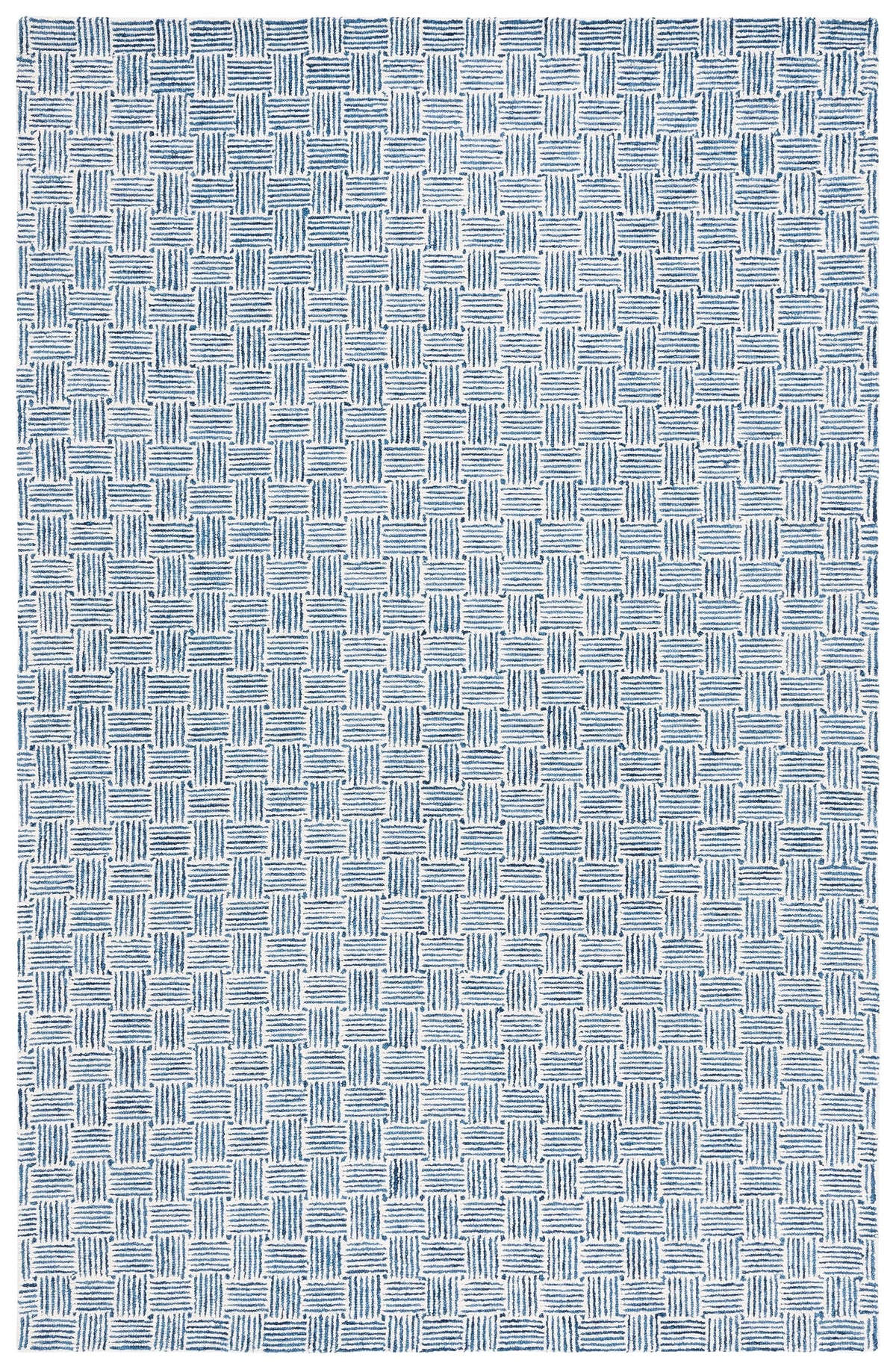 SAFAVIEH Micro-Loop Collection Area Rug - 5' Square, Light Grey & Ivory, Handmade Wool, Ideal for High Traffic Areas in Living Room, Bedroom (MLP537F)
