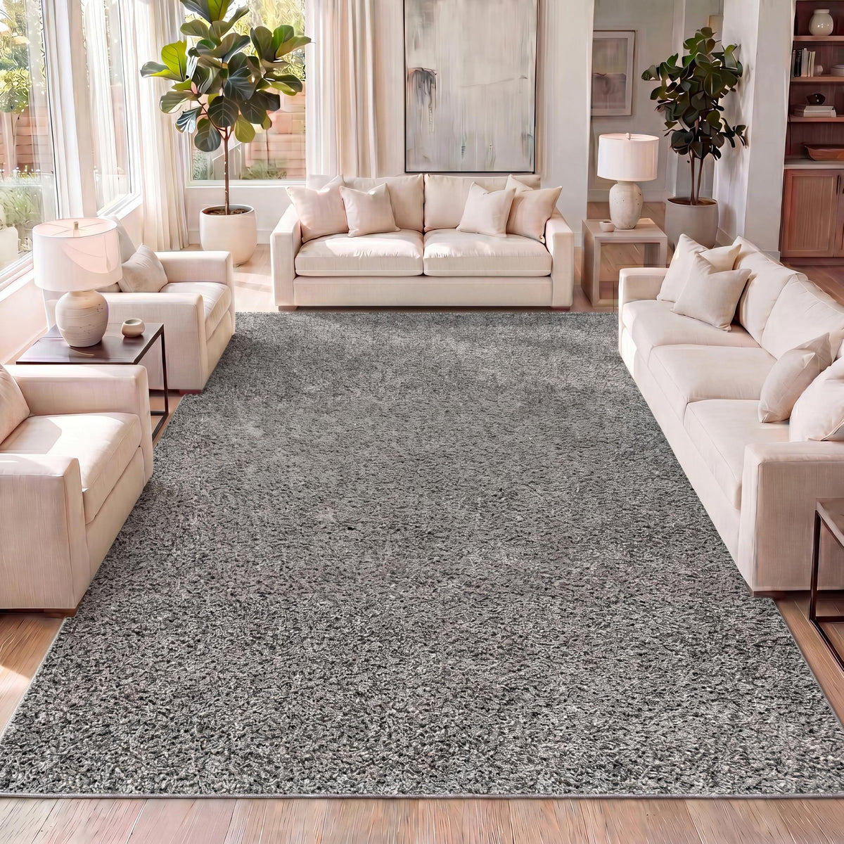 JONATHAN Y Mercer Shag Plush Cream Runner Rug, 2x8, Contemporary, Modern, Easy-Cleaning for Living Room, Bedroom, Kitchen, Pet Friendly, Non-Shedding (MCR106D-28)