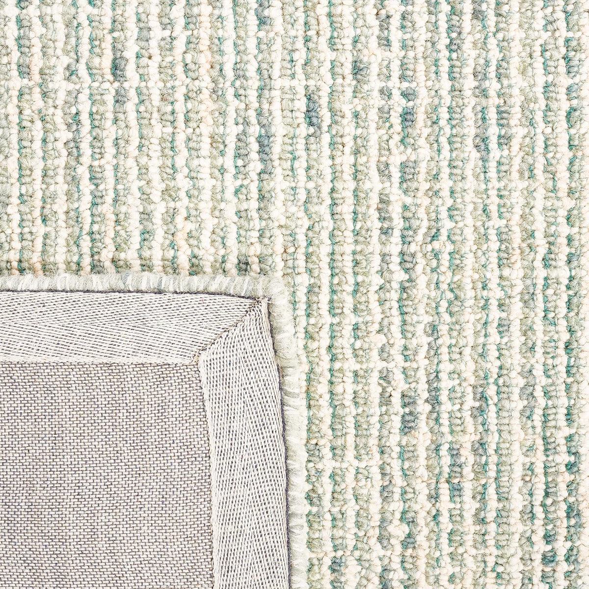 SAFAVIEH Area Rug 8x10 - Abstract Collection - Large - Green & Ivory, Handmade Wool, Ideal for Living Room, Bedroom, Office, Dining Space (ABT484Y)
