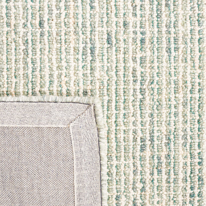 SAFAVIEH Area Rug 8x10 - Abstract Collection - Large - Green & Ivory, Handmade Wool, Ideal for Living Room, Bedroom, Office, Dining Space (ABT484Y)