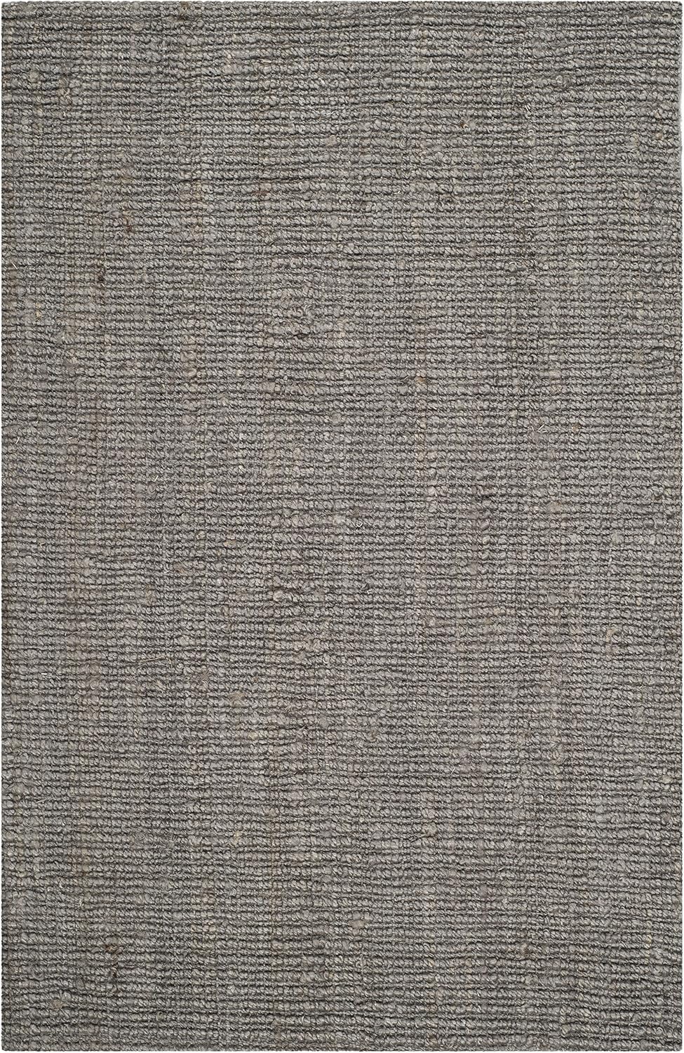 SAFAVIEH Natural Fiber Area Rug 4x6, Jute Knotted Light Grey NF447G