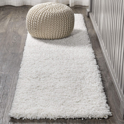 JONATHAN Y Mercer Shag Plush Cream Runner Rug, 2x8, Contemporary, Modern, Easy-Cleaning for Living Room, Bedroom, Kitchen, Pet Friendly, Non-Shedding (MCR106D-28)