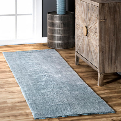 nuLOOM Loni Off White Solid Washable Area Rug, 8' x 10'