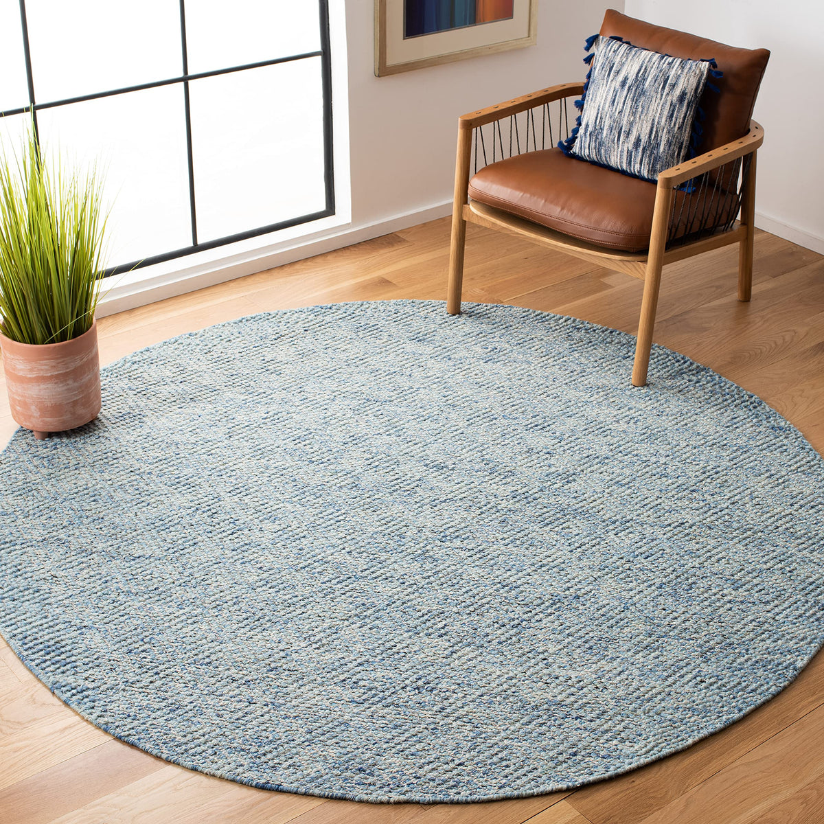 SAFAVIEH Natura Wool Area Rug 8'x10', Ivory & Light Grey NAT503A