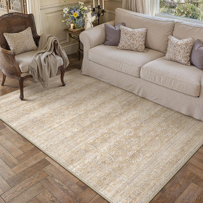 HUGEAR 8x10 Neutral Beige Large Area Rug