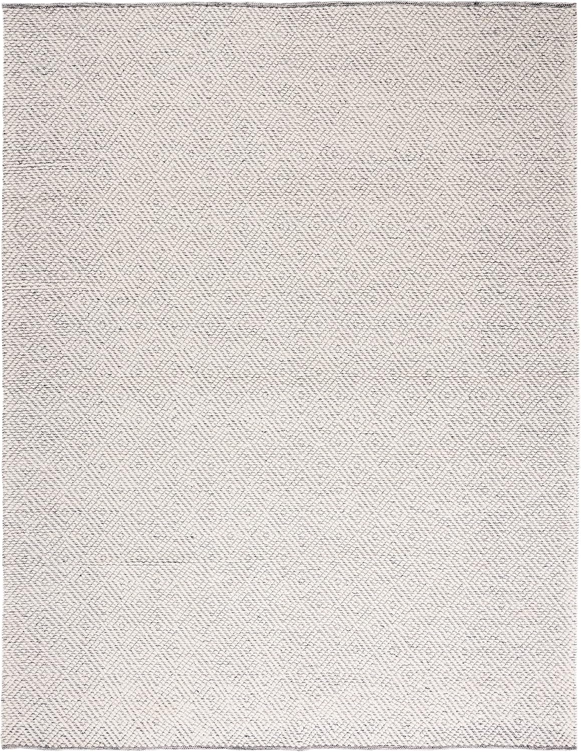 SAFAVIEH Natura Wool Area Rug 8'x10', Ivory & Light Grey NAT503A