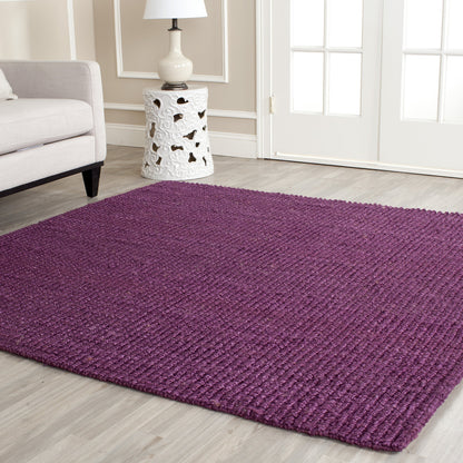 SAFAVIEH Natural Fiber Area Rug 8x10, Jute Knotted Large Natural NF447A