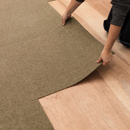 Mohawk Home 24" x 24" Indoor/Outdoor 0.25" Pile Height, Peel and Stick Carpet Tile, Grey Polyester, (15 Tiles) (60 sqft/Box)