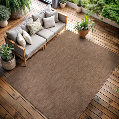 CAMILSON Outdoor Rug 5x7 Modern Area Rugs for Indoor and Outdoor Patios and Porches - Waterproof, Washable, Non-Shedding, Easy-to-Clean Outside Carpet (5 x 7, Medallion - Beige/White)