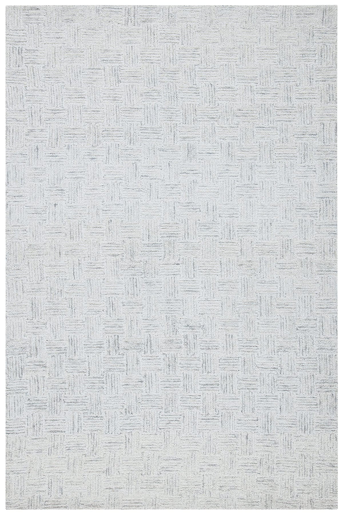 SAFAVIEH Micro-Loop Collection Area Rug - 5' Square, Light Grey & Ivory, Handmade Wool, Ideal for High Traffic Areas in Living Room, Bedroom (MLP537F)