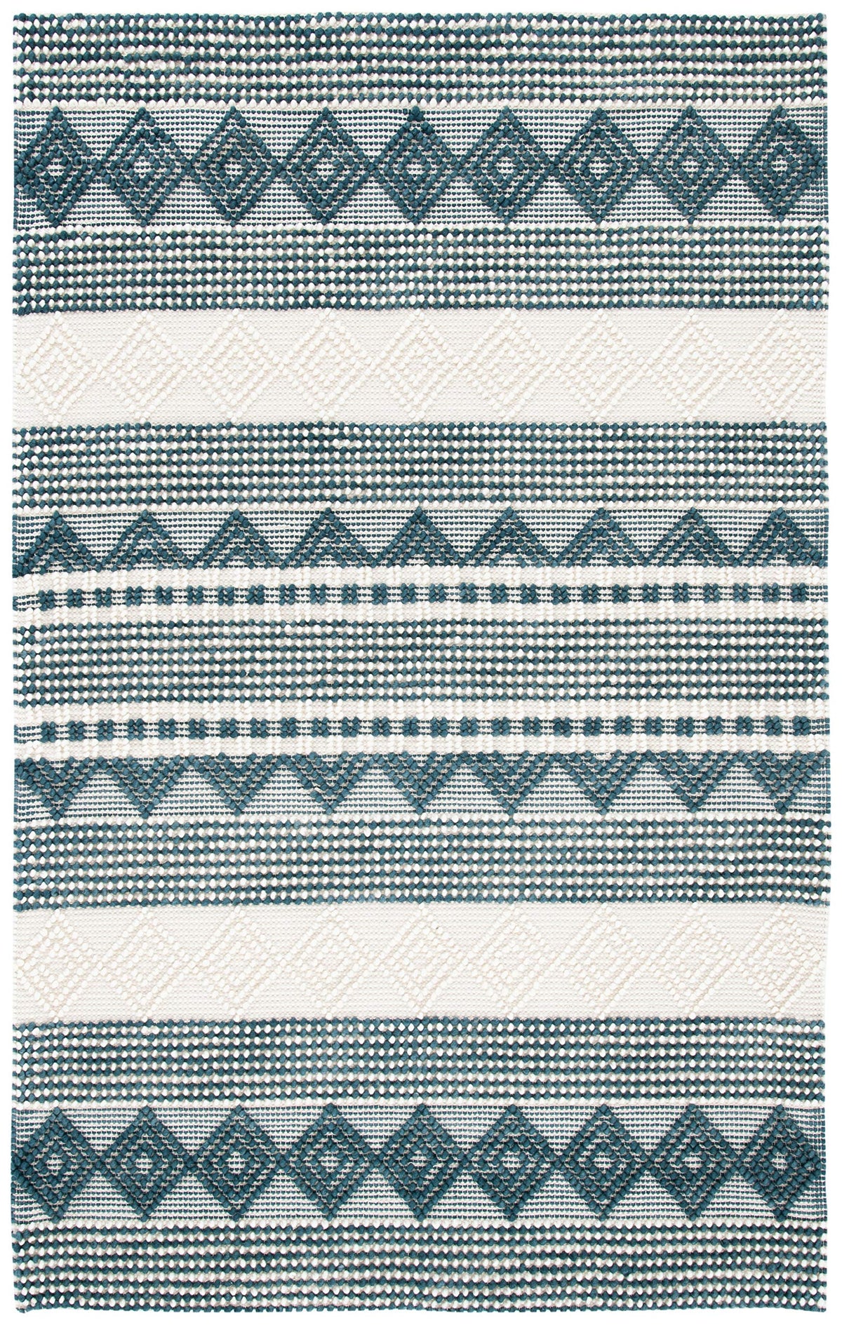 SAFAVIEH Natura Wool Area Rug 3'x5', Soft Plush Boho Grey & Ivory NAT102A