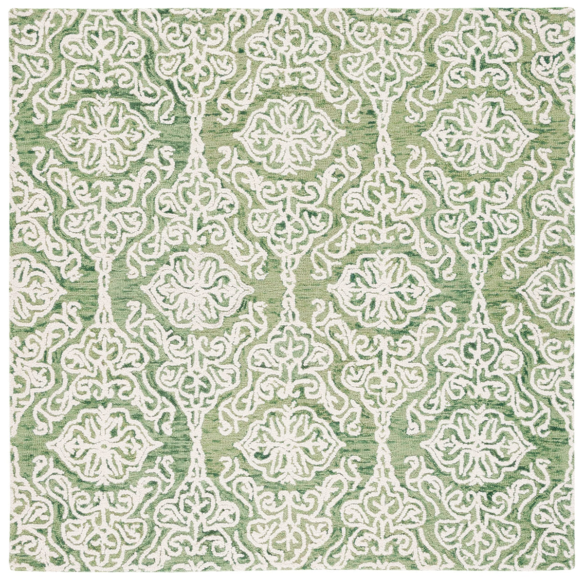 SAFAVIEH Blossom Collection Area Rug - 9' x 12', Beige & Ivory, Handmade Wool, Ideal for High Traffic Areas in Living Room, Bedroom (BLM112B)