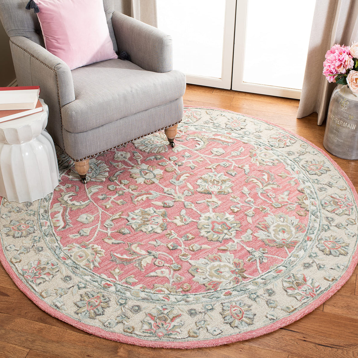 SAFAVIEH Glamour Collection 9' x 12' Ivory/Grey GLM628A Handmade Premium Wool Area Rug
