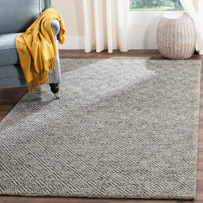 SAFAVIEH Natura Wool Area Rug 8'x10', Ivory & Light Grey NAT503A