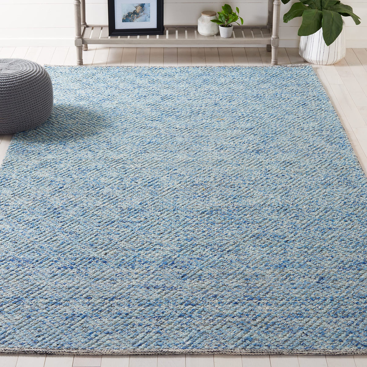 SAFAVIEH Natura Wool Area Rug 8'x10', Ivory & Light Grey NAT503A