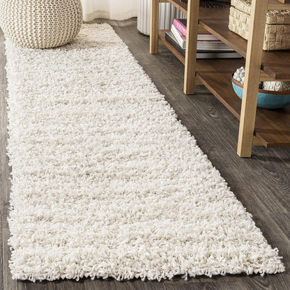 JONATHAN Y Mercer Shag Plush Cream Runner Rug, 2x8, Contemporary, Modern, Easy-Cleaning for Living Room, Bedroom, Kitchen, Pet Friendly, Non-Shedding (MCR106D-28)