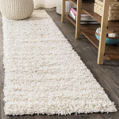 JONATHAN Y Mercer Shag Plush Cream Runner Rug, 2x8, Contemporary, Modern, Easy-Cleaning for Living Room, Bedroom, Kitchen, Pet Friendly, Non-Shedding (MCR106D-28)