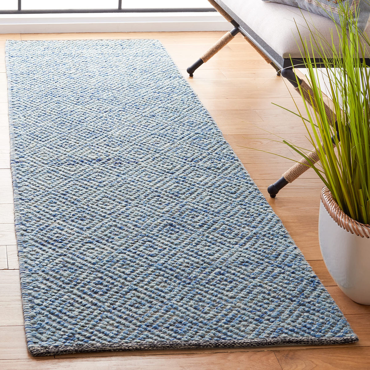 SAFAVIEH Natura Wool Area Rug 8'x10', Ivory & Light Grey NAT503A