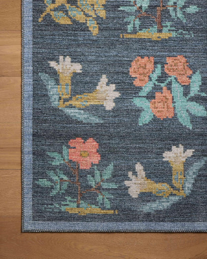 Loloi Rifle Paper Co Rosa Navy 7'-6" x 9'-6" Area Rug