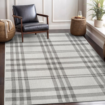 CAMILSON Easy Jute Rug 10x14, Indoor Outdoor Natural Color Fiber Area Rugs for Living Room Patio and Kitchen Rug, Sisal Boho Woven Design, Easy-Cleaning, Washable Outside Carpet Alfombras (10 x 14)