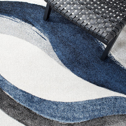 SAFAVIEH Hollywood Area Rug 10'6"x14', Modern Grey & Blue HLW766F