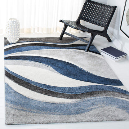 SAFAVIEH Hollywood Area Rug 10'6"x14', Modern Grey & Blue HLW766F