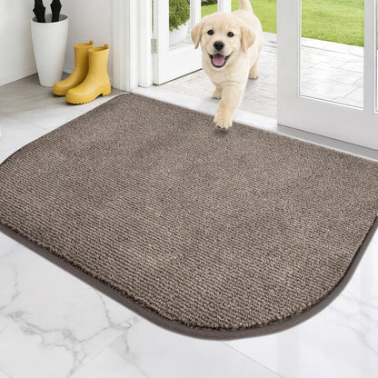 PURRUGS Dirt Trapping Indoor Door Mat, 20" x 31.5", Heathered Charcoal