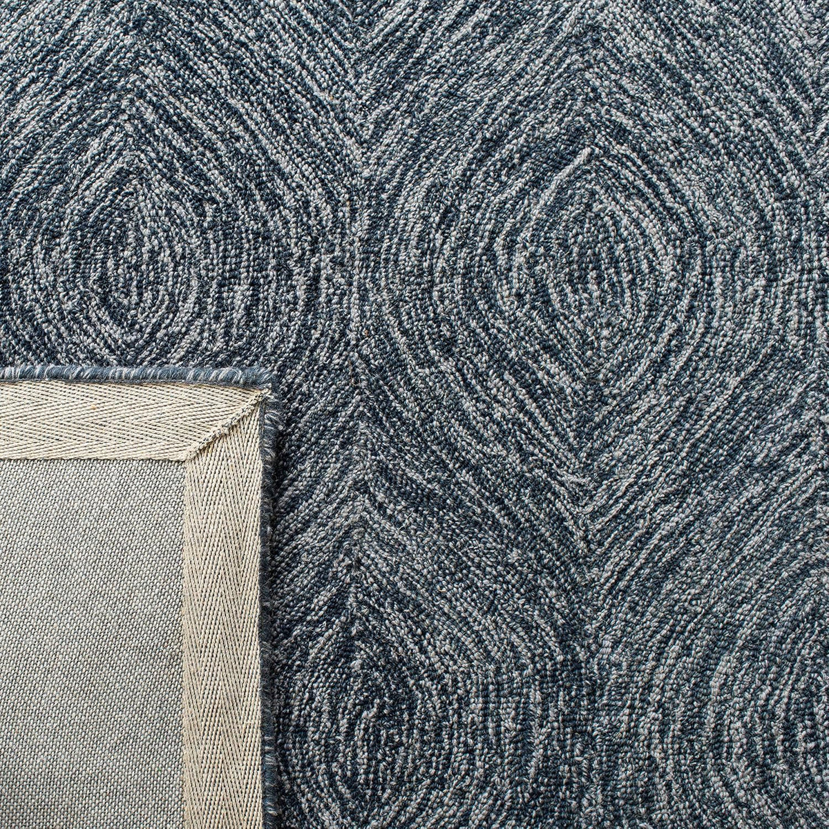 SAFAVIEH Area Rug 8x10 - Micro-Loop Collection - Large - Grey & Ivory, Handmade Wool, Ideal for Living Room, Bedroom, Office, Dining Space (MLP615F)